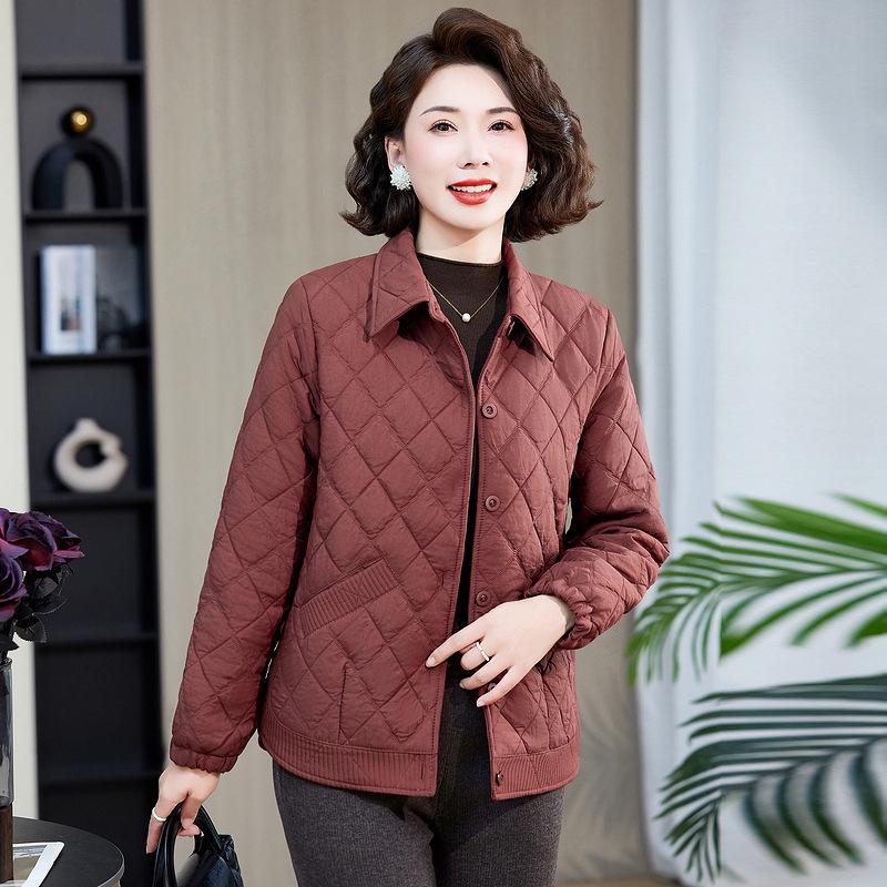 

Women s 2026 Spring & Autumn Lapel Jacket for Middle-Aged & Elderly - Loose, Stylish Top XL (90-105 lbs)