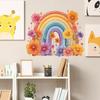 Watercolor Floral Rainbow Stickers for The Entrance, Bedroom, Home Decoration and Beautification Wall