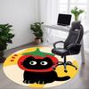 1pc Tomato Cat Office Round Area Rug,  Mat Suitable For Office, Under Office Chairs Bedroom Living Room Home Decor, Room Deco