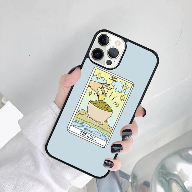 

ТОРТ КАВА Карта Таро Боба Чохол для телефону Для iPhone 17 Air 15 Pro MAX 16 Plus 14 12 11 13 coque iPhone 14plus