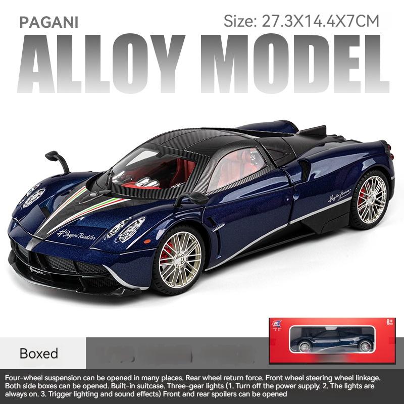 Pagani Huayra Dinastia Sportwagen-Modell im Maßstab 1:18 aus Metallguss, mit realistischem Sound und Lichteffekten – das perfekte Geschenk für Kinder.