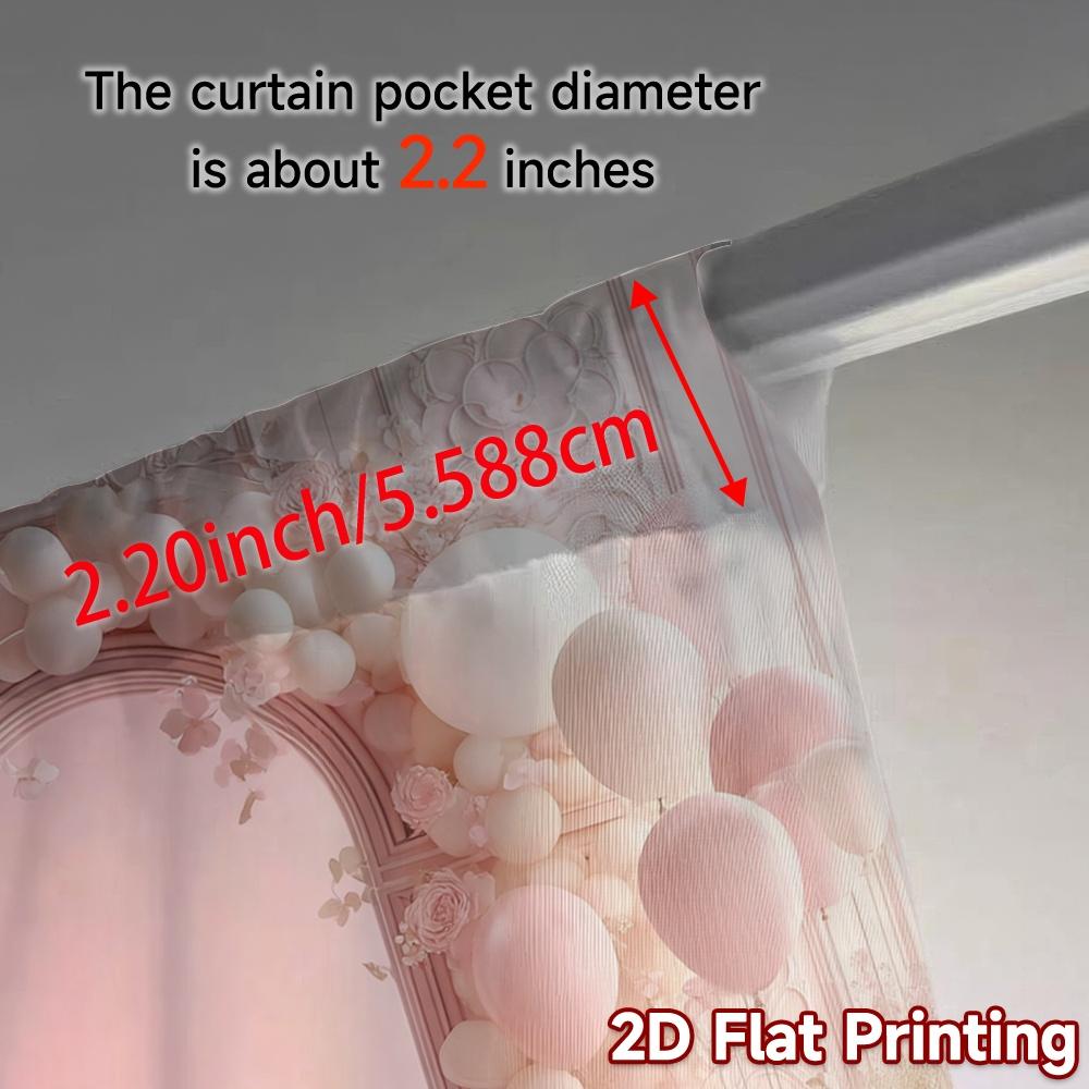 2pcs   2D FLAT PRINTING Curtains (Without Rod) Blossom Bliss Minimalist Popular Curtains Versatile Polyester Curtains Outdoor