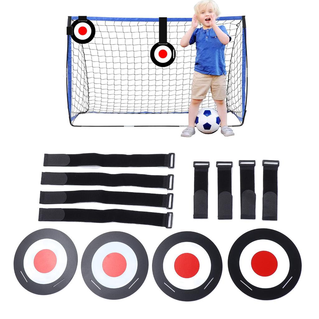 4PCS Soccer Targets Discs Set ABS Soccer Goal Shooting Target Training Equipment with Straps for Sports Training