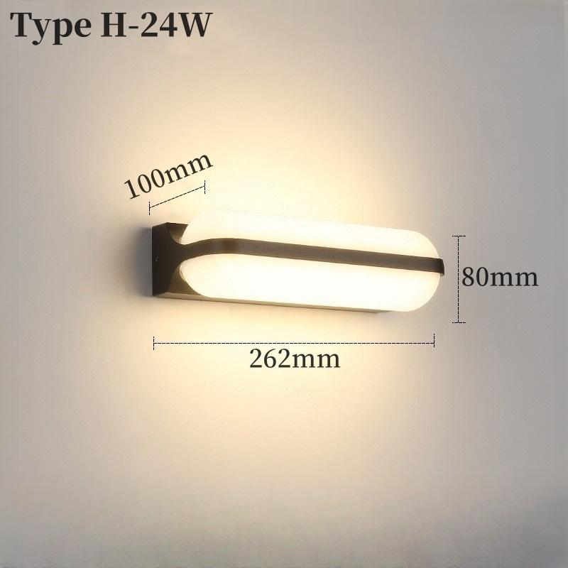 Outdoor LED Porch Wall Lamp IP65 Waterproof Wall Mounted Sconce Garden Courtyard Home Exterior Wall Lighting Fxiture AC110/220V