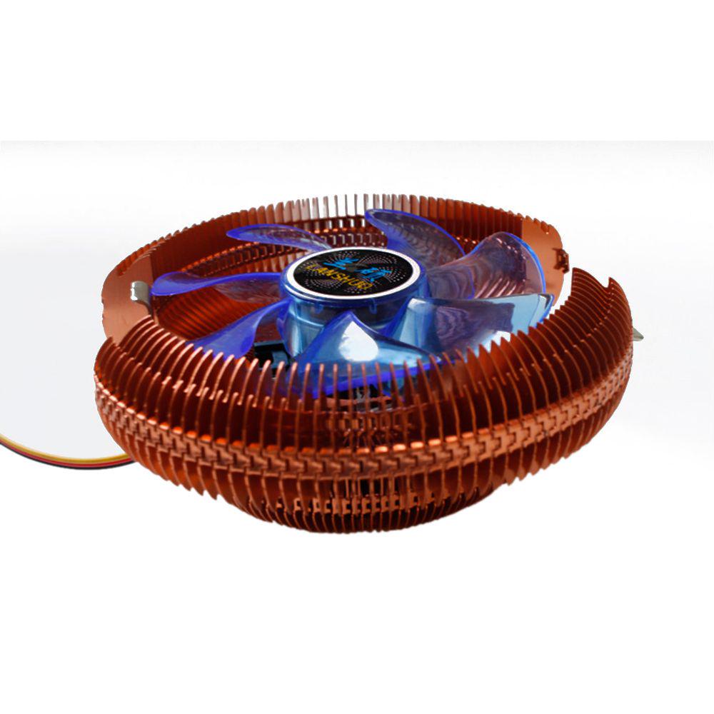 LANSHUO DC12V 3-pin Silent Cooling Fan CPU Cooler Heat Sink for Intel//AMD Support CPU with LED