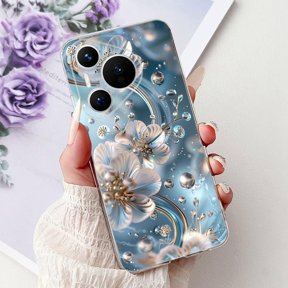 For Huawei Pura 70 Pro Plus Case Colorful Flower Painted Cover Soft Slim Phone Case For Huawei Pura 70 Ultra Pura70 Pro 5G Shell