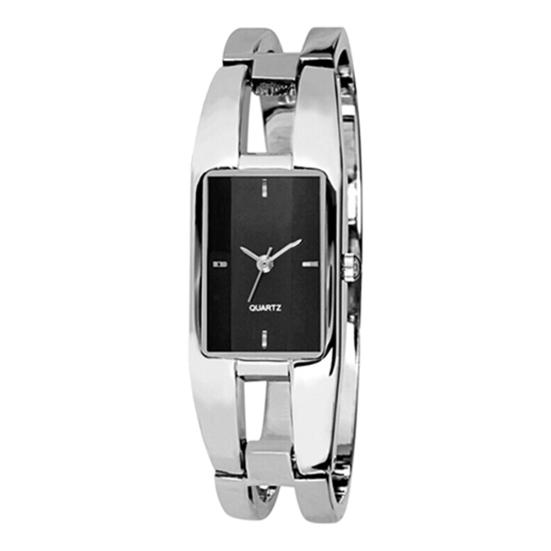 Women's Square Dial Changing Color Bracelet Bangle Quartz Fashion Wrist Watch