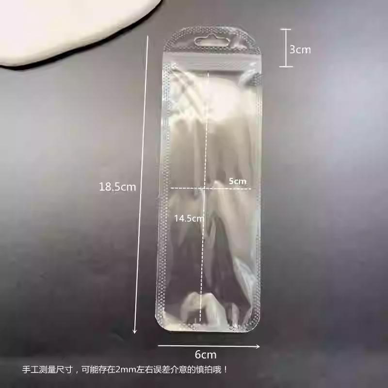 Thick Transparent Self Sealing Sack High Definition Bone Sealing Bag Jade Bracelet Accessories Storage Dust-proof Packaging Pouch with Hanging Hole