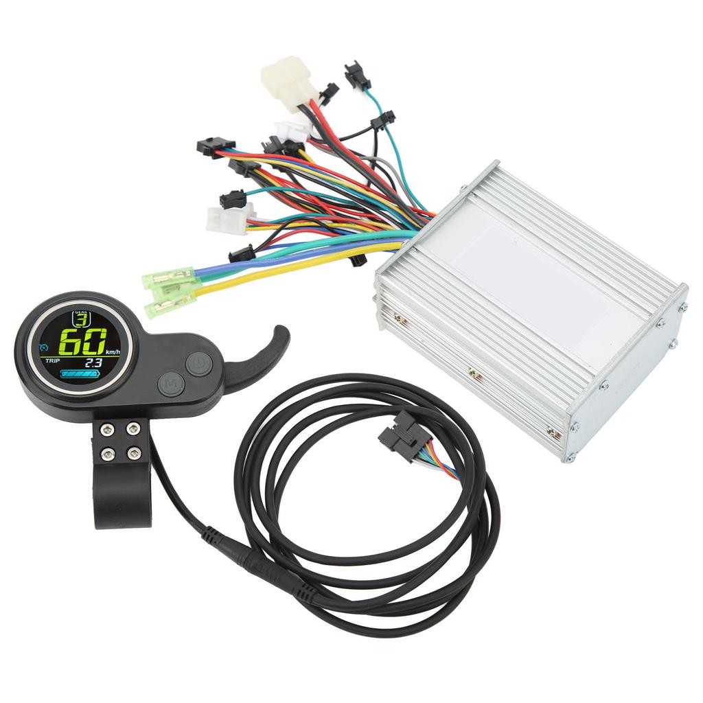 Kit de contrôleur de trottinette électrique 450W Affichage LCD couleur rond avec accélérateur au pouce Contrôleur de trottinette électrique pour