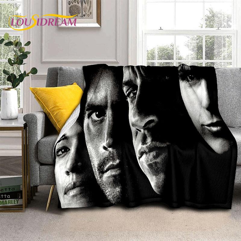 Fast & Furious X 10 Film Druckdecke, Weiche Überwurfdecke für Zuhause Schlafzimmer Bett Sofa Picknick Reise Büro Abdeckdecke Kinder