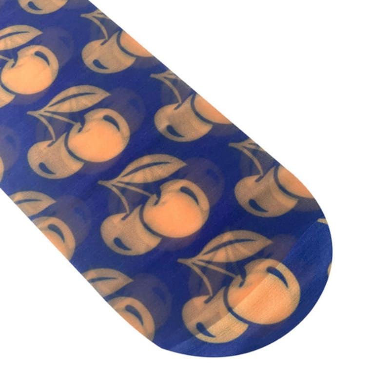 Romantic Tiger Wild Cherry Knee Stockings (yellow/navy)