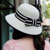 Sun Hat for Women In Summer, Fashionable Sun Protection, Bow Shaped Sun Hat, Foldable Straw Woven Large Brim Beach Hat for Outdo