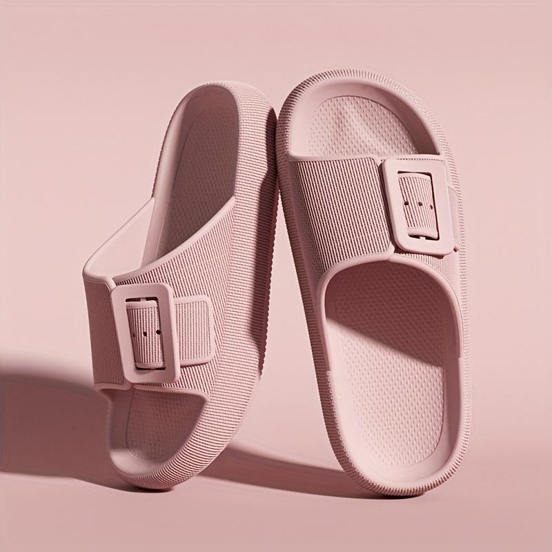 

Женские стильные белые шлепанцы из ЭВА - Дышащий дизайн с открытым носком, Удобная плоская подошва для ношения в помещении и на улице, Идеально подходят для пляжа или повседневной носки 41-42