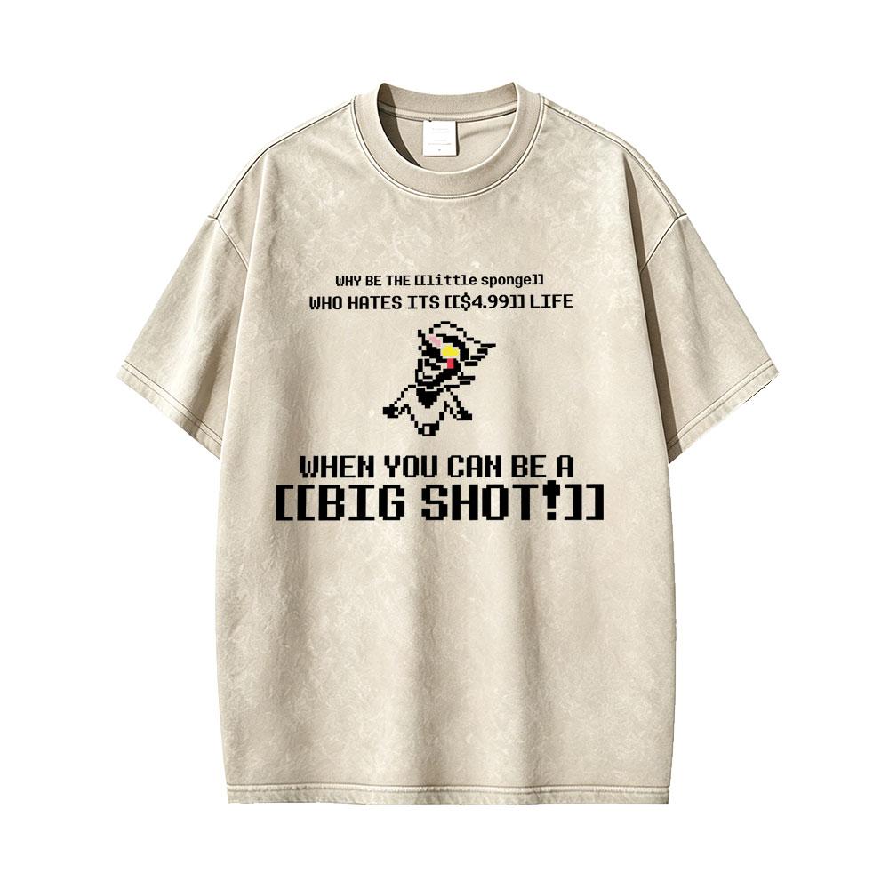 Gewaschenes Vintage-Spiel Deltarune Tenna Es ist TV-Zeit Energetischer Showmaster Lustiges Meme T-Shirt Herren Damen Lässig Humor Harajuku T-Shirts