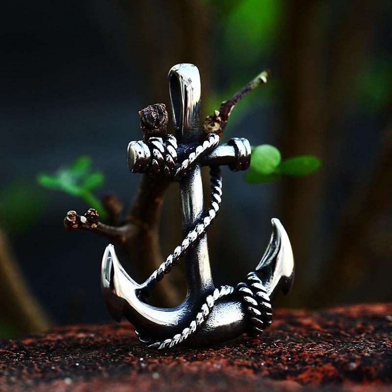

Beier 2022 New Design Stainless Steel Viking Anchor Pendant For Men Women Vintage Retro Personality Jewelry