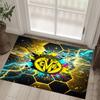 Villarreal FC Design Crystal Velvet Carpet Cozy Non?Slip Printed Rug For Bedroom Living Room Entrance