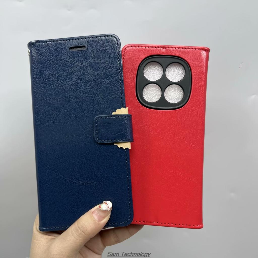 Card Holder Cover Case for Xiaomi Redmi Note 14 Pro 4G / Note14 Pro 5G Global Pu Leather Flip Cover Wallet Case Fundas Coque