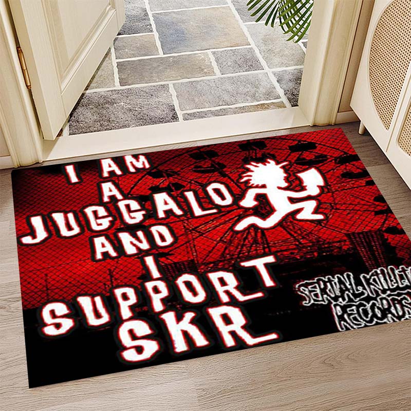 High-definition printed Insane Clown Posse rap band-themed rug suitable for living rooms, bedrooms, sofa décor, and children's non-slip floor mats.