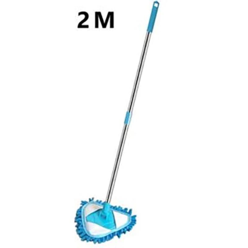 360° Rotating Triangle Cleaning Mop Extendable Long Handle Wet Dry Use for Ceiling Floor Wall Window