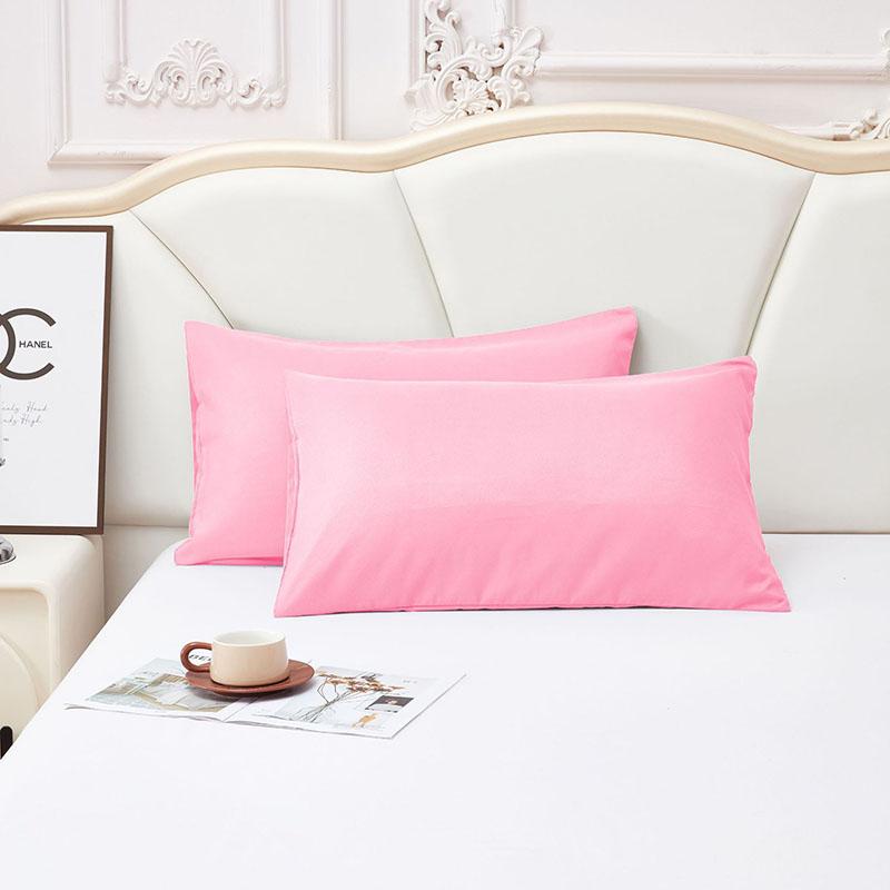 Simple Plain Sanding Pillowcase For Bed Fashion Skin-Friendly Pillow Cover For Single Double 2Pcs Home Textiles For Four Seasons