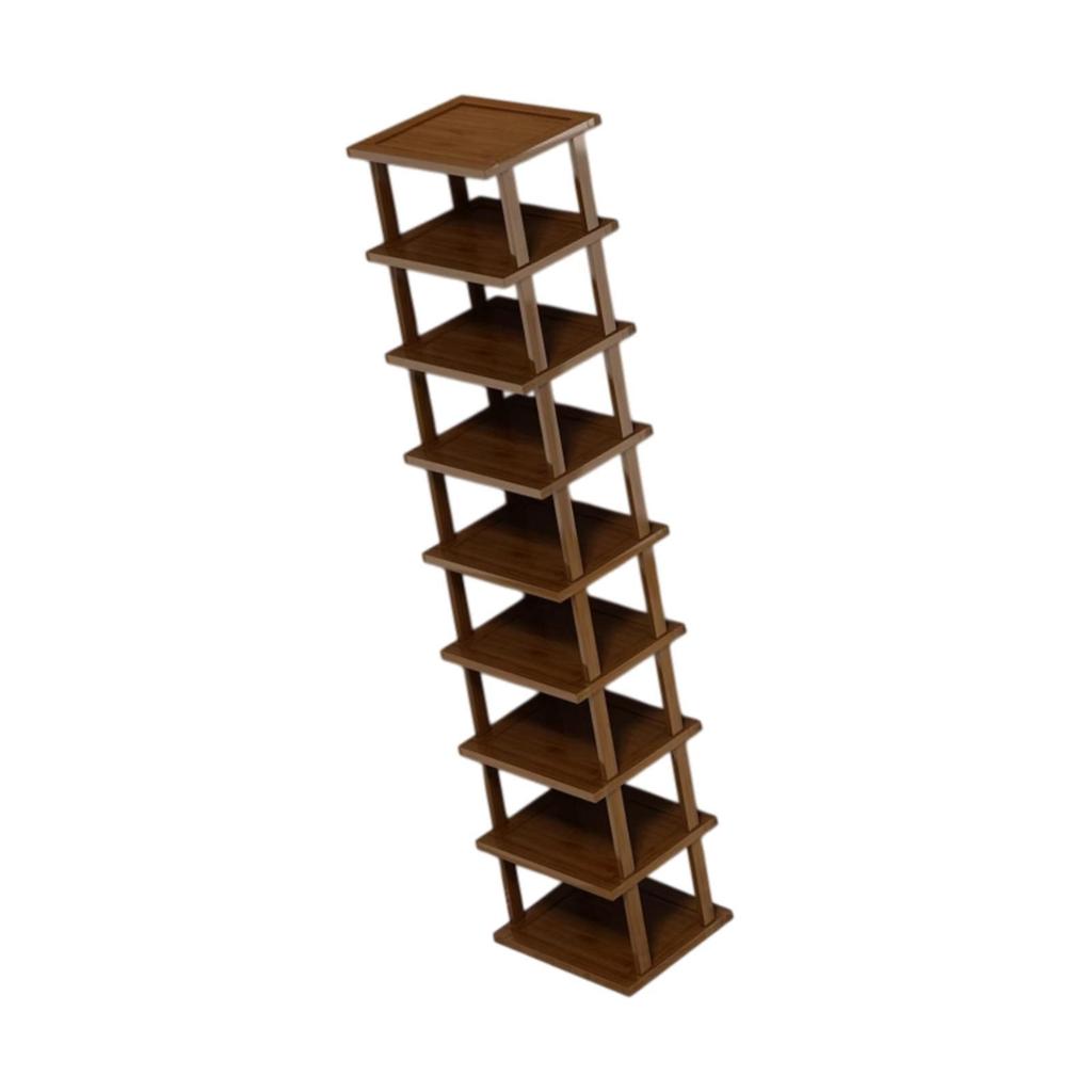 9 Tiers Vertical Shoe Rack Organizer Assembly Free Standing Storage Box Narrow Shelf for