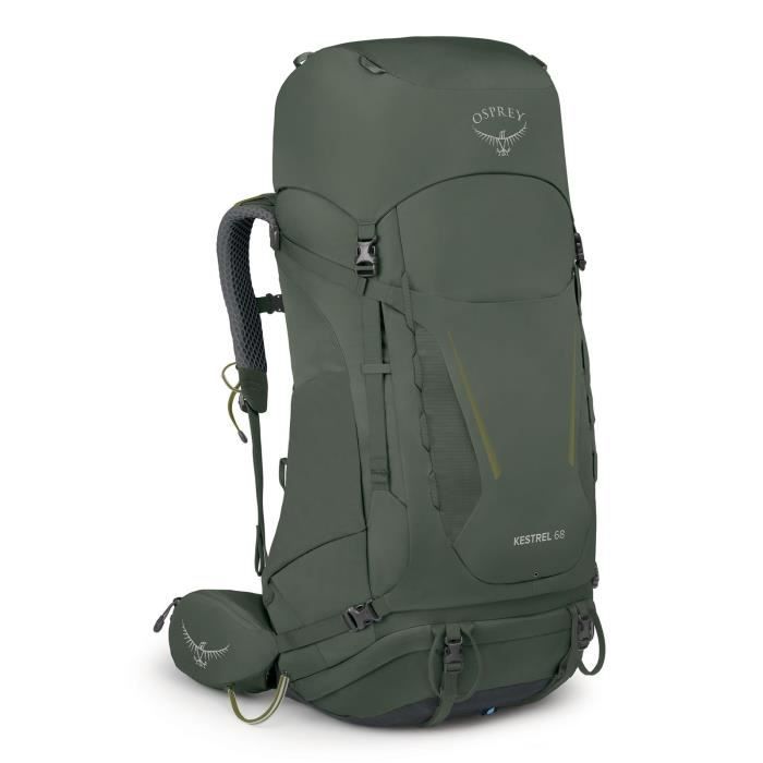 Sac à dos - osprey - kestrel 68 l/xl - vert olive - housse de pluie - usage intensif