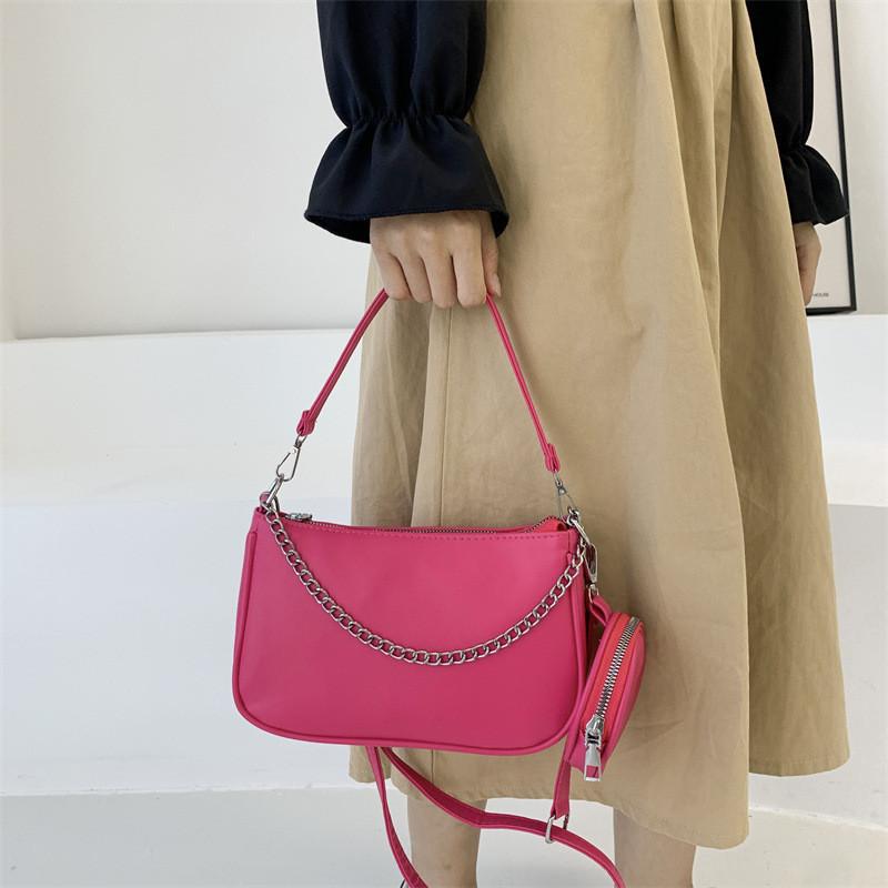 2023 Summer New Fashion Simple Shoulder Bag Street Trendy Retro Handbag Casual Commuter Armpit Bag