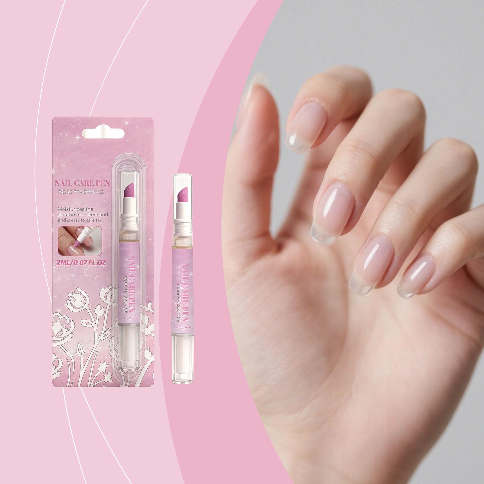 2-in-1 Nail Care Pen – Moisturizing Treatment for Dry Nails & Cuticles, Precise & Portable ROSE