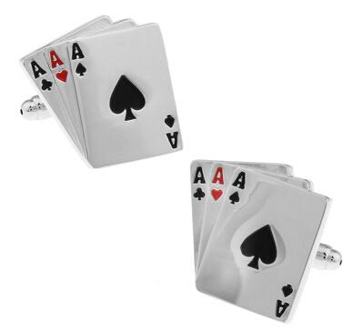 Igame Men Cuff Links Gamble Casino Series Roulette Dice Poker Jeton Design Fashion Cufflinks Wholesaleretail