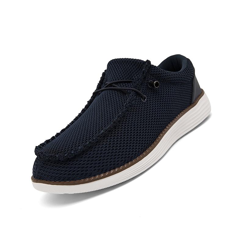 

Повседневные Удобные Легкие Мужские Босоножки с Широким Носком, Дышащая Сетка, Уличная Обувь, Кроссовки, Нескользящие Балетки, Лоферы 48 темно-синий