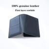 Men's RFID Genuine Leather 3-Fold Wallet with Zipper Coin Purse and Card Holder.