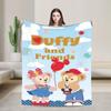 Duffy Bear & Friends ShellieMay Blanket Cartoon StellaLou Gelatoni Flannel Funny Warm Throw Blanket for Home  Winter