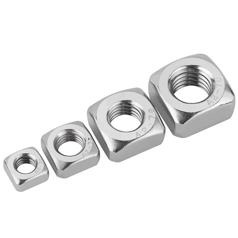 5/ 10/ 20/ 50pcs 304 Stainless Steel Square Nuts M3 M4 M5 M6 M8 M10 M12 Metric Nut DIN557