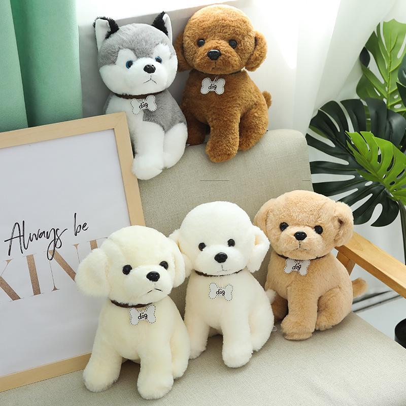Teddy Dog Plush Toy: Husky Puppy with Nameplate & Dog Claw Machine Accessory