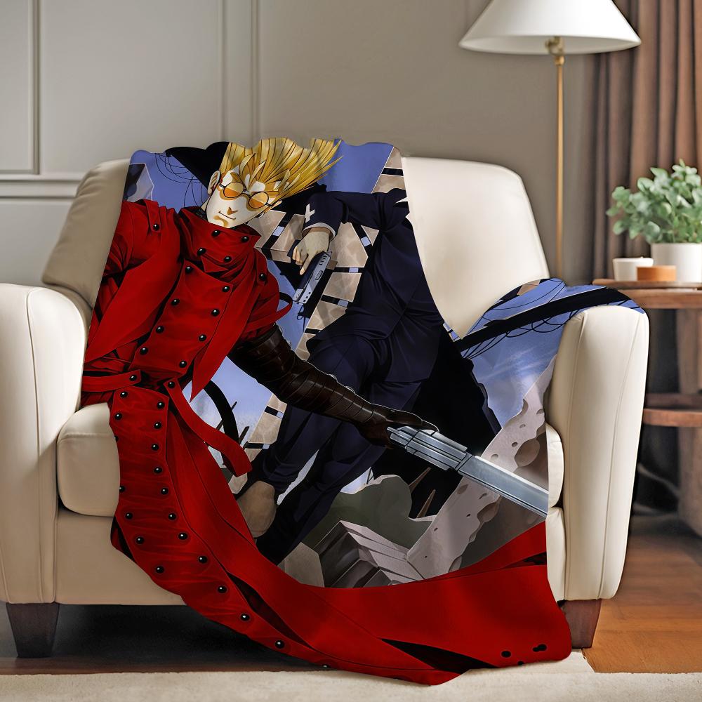 Adventure Anime T Ttrigun Blanket For Sofa Office Bed Plane Travel Sleep Read Relax Camping Soft And Warm