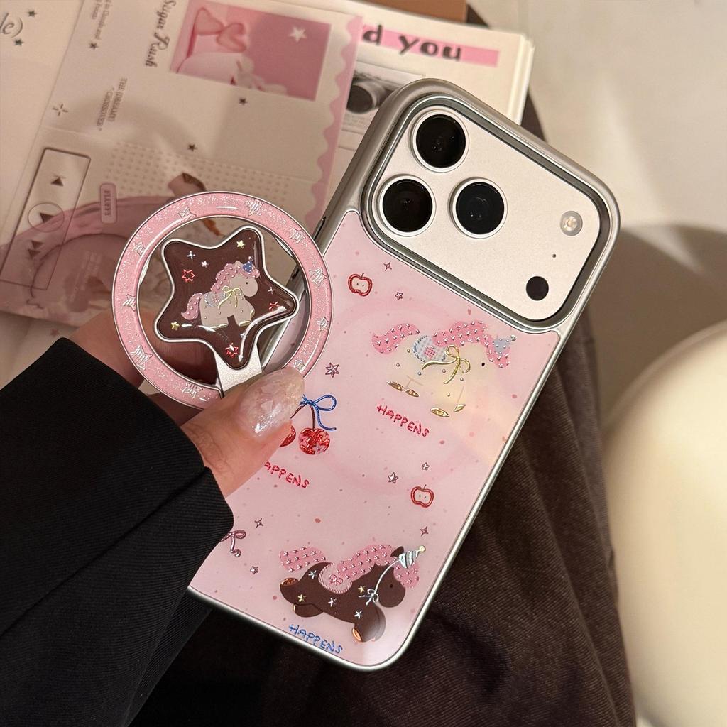 Pink Pony Magnetic Phone Case for iPhone 16, iPhone 17, and iPhone 17 Pro Max