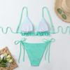 European & American Women's Sexy Solid Color Two-Piece Bikini Swimwear