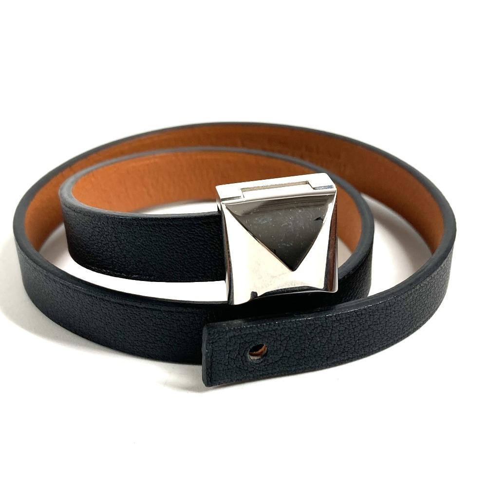 HERMES Medor Infini Double Tour Bracelet Accessory Double Bracelet Leather Black