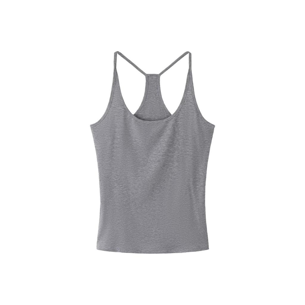 Simple slim-fitting sleeveless I-shaped sling vest for women's summer new sports outer wear inner top