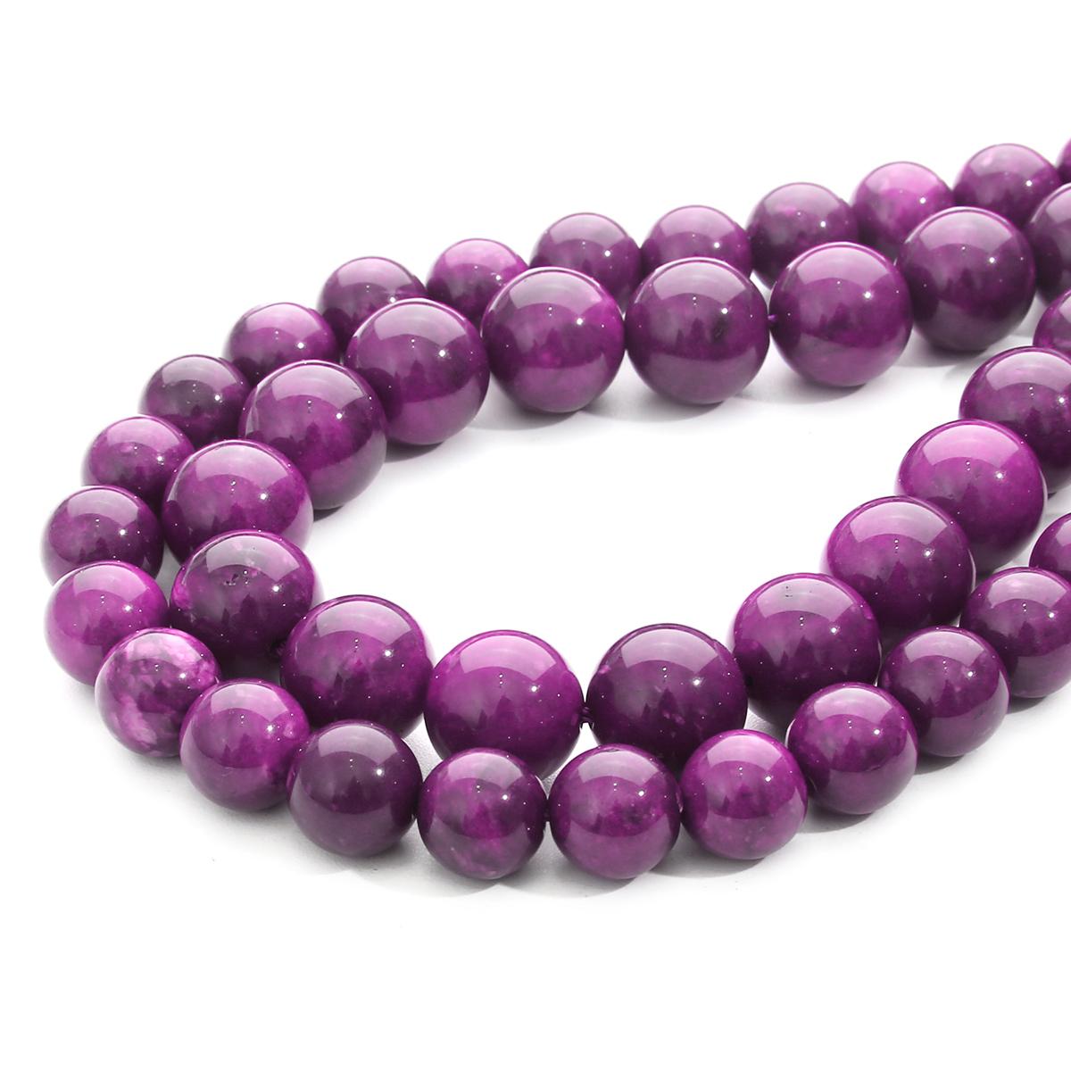 

6/8/10/12 мм натуральный камень нефрит яшма бусины свободные круглые бусины для изготовления ювелирных изделий DIY браслет ожерелье серьги аксессуары около 15 дюймов/нитка 12mm 32pcs фиолетовый
