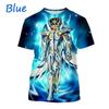 Saint Seiya 3D Printed T-shirt for Men and Women Round Neck Short-sleeved Casual Tops Oversized T-shirts Anime Tshirt Tee
