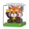 Lucky Animal Micro Building Blocks Lesser Panda Cat Maneki Neko Assembled 3D Model Mini Brick Figure Toys For Kids Gifts