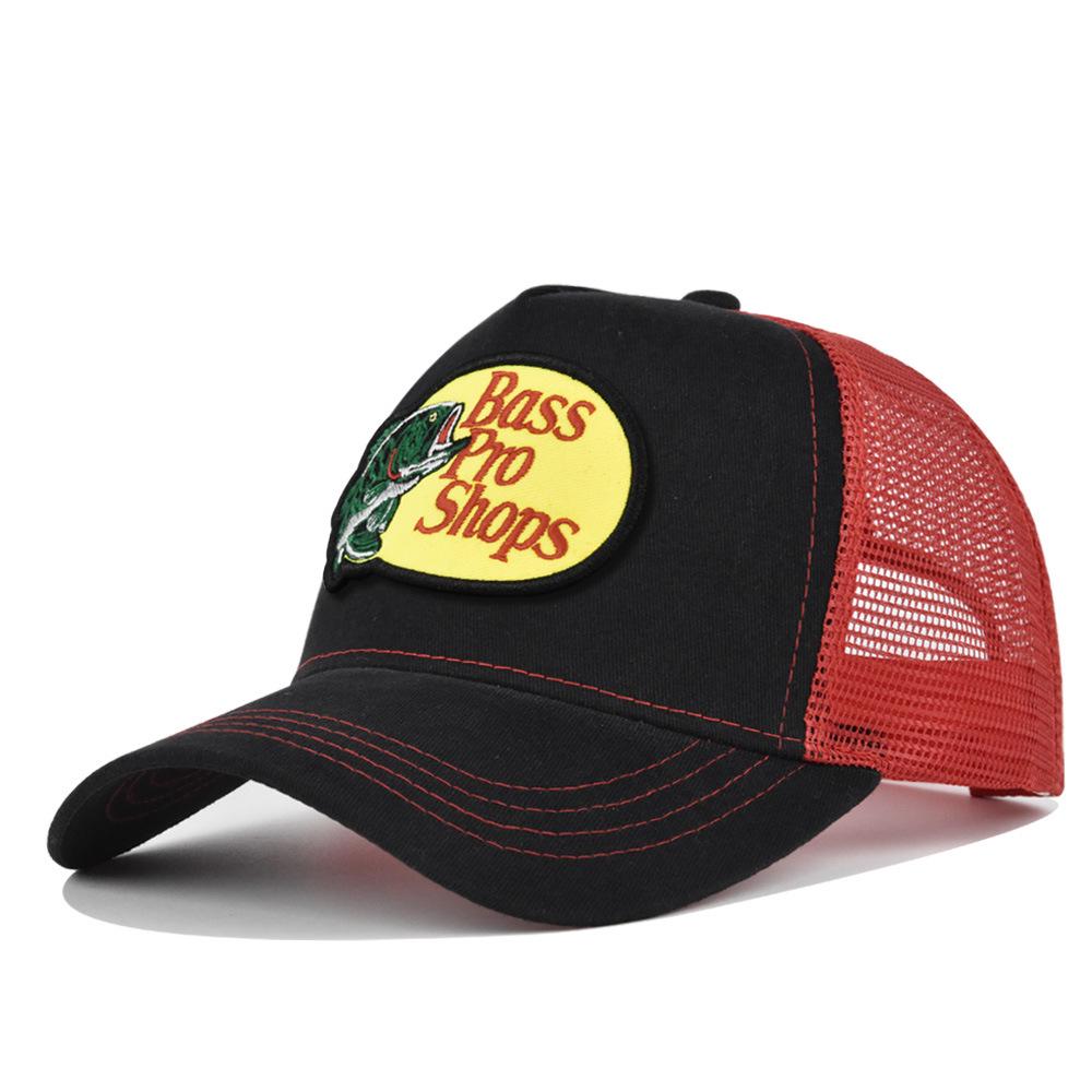 Cappellino a Rete con Visiera Curva e Ricamo a Punto Croce - Cappello da Sole Estivo