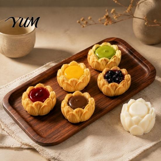 Abnehmbarer Teigschneider Doppelseitige Mondkuchenform, Sonnenblumenmuster Wiederverwendbar ABS Handpresse Einfache Küchenhelfer zum Backen Reinigen DIY