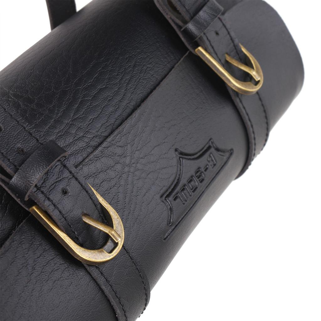 PU Leather Bike Front Bag Vintage Bicycle Handlebar Bag  for Outdoor Cycling