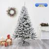 Exclusive Flocked White Christmas Tree, 45CM-4M, Encrypted Snow-Covered Decoration with Ornaments
