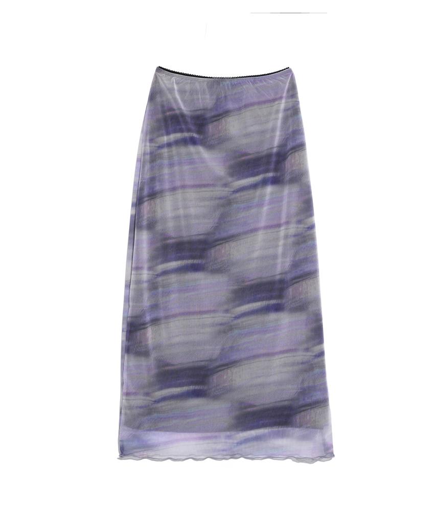 HIGH SCHOOL DISCO Fog Long Mesh Skirt_Purple