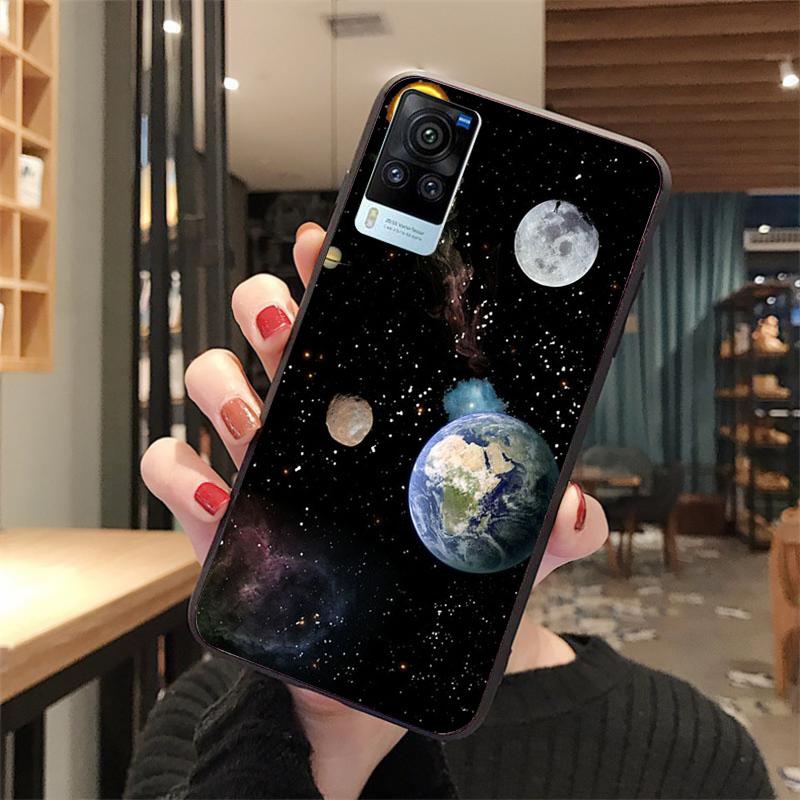Moon Star Space Astronaut Phone Case for VIVO V21E V21 V23 V23E V2109 Y53S Y33S Y55 Y76 Y31 Y21 Y72 Y01 Y21S Y11S