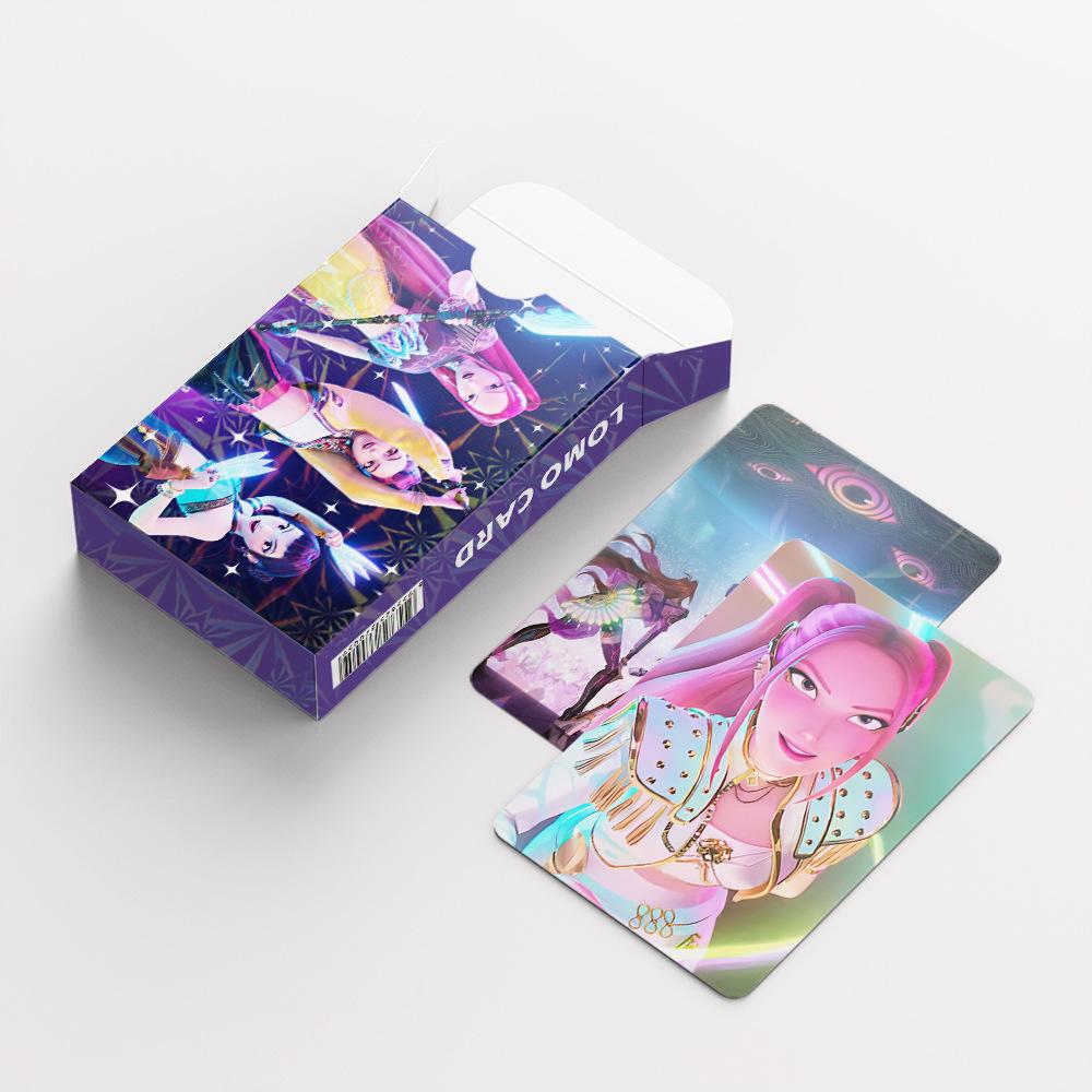 92 PZ K-POP Demon Hunters Fotocard Anime Set da Collezione per Fan di Merchandising K-POP/Giochi di Carte Collezionabili