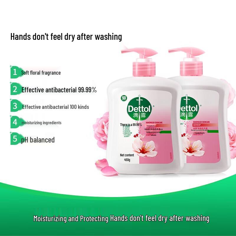 Dettol Floral Antibacterial Hand Wash Refill Pack 2 X 450g